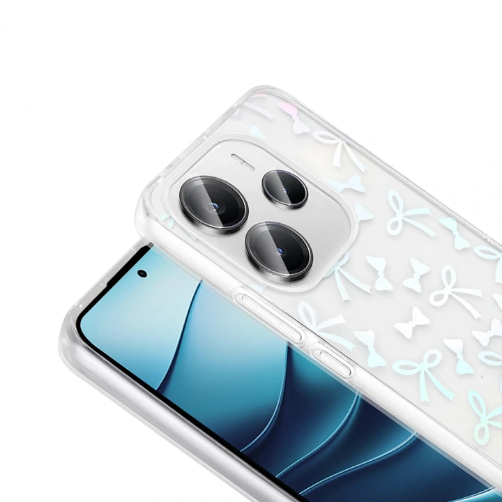 Xiaomi Redmi Note 14 4G Kılıf Şeffaf Figürlü Redclick Folk Sert Kapak