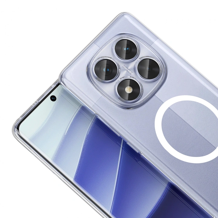 Xiaomi Redmi Note 14 Pro 4G Kamera Korumalı M-Safe Şarj Özellikli Şeffaf Redclick London Silikon Kapak