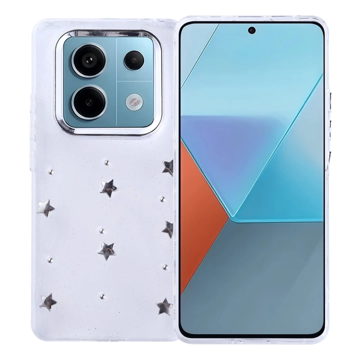 Xiaomi Redmi Note 14 Pro 4G Kılıf Airbag Tasarımlı Simli Şeffaf Redclick Kutup Kapak