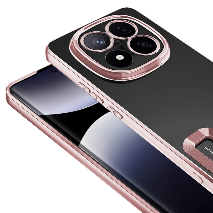 Xiaomi Redmi Note 14 Pro 4G Kılıf Kamera Korumalı Logo Gösteren Redclick Omega Kapak