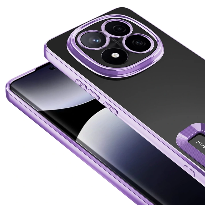 Xiaomi Redmi Note 14 Pro 4G Kılıf Kamera Korumalı Logo Gösteren Redclick Omega Kapak
