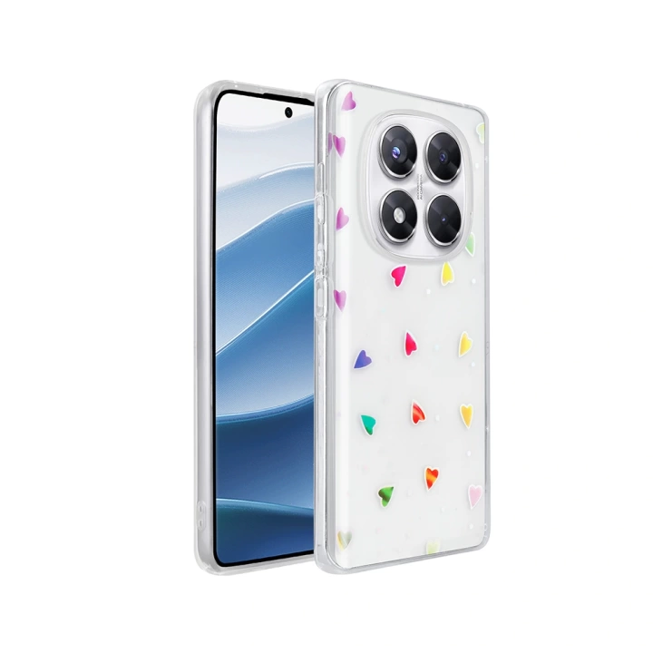 Xiaomi Redmi Note 14 Pro 4G Kılıf Şeffaf Figürlü Redclick Folk Sert Kapak
