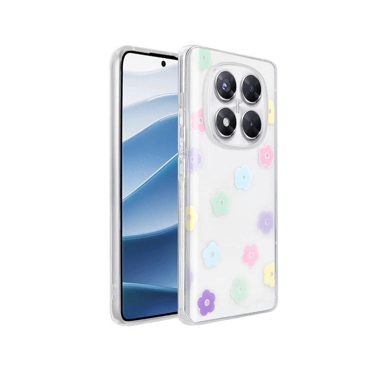 Xiaomi Redmi Note 14 Pro 4G Kılıf Şeffaf Figürlü Redclick Folk Sert Kapak