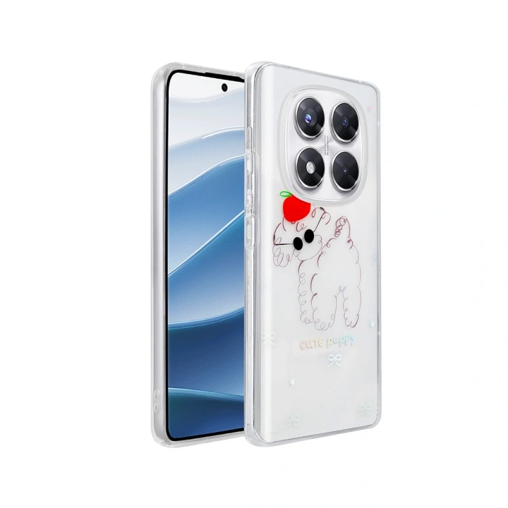 Xiaomi Redmi Note 14 Pro 4G Kılıf Şeffaf Figürlü Redclick Folk Sert Kapak
