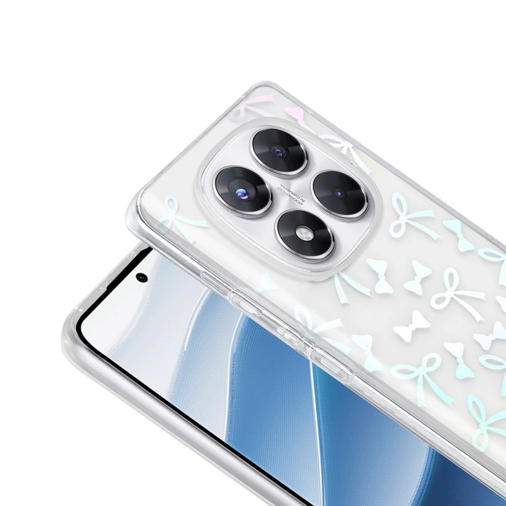 Xiaomi Redmi Note 14 Pro 4G Kılıf Şeffaf Figürlü Redclick Folk Sert Kapak