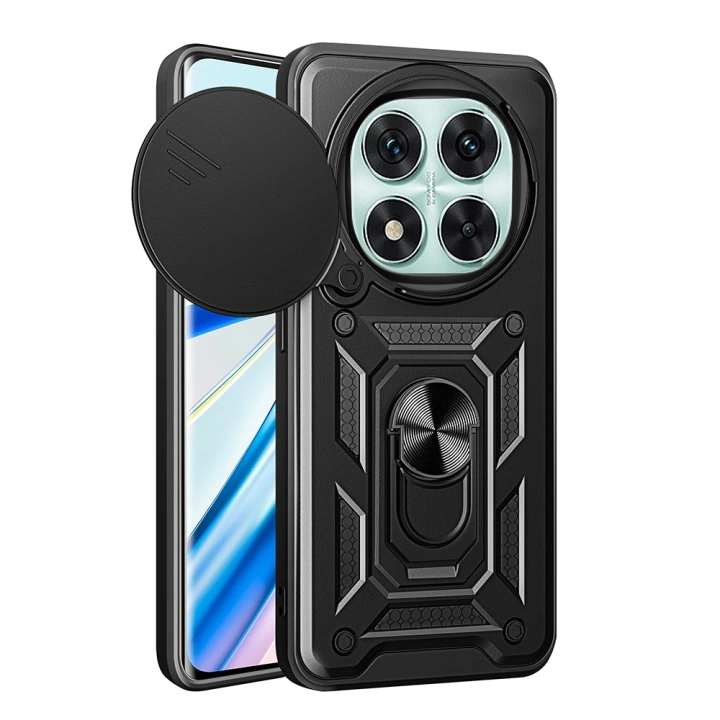 Xiaomi Redmi Note 14 Pro 5G Kılıf Magnetik Standlı Kamera Korumalı Redclick Sürgülü Vega Kapak