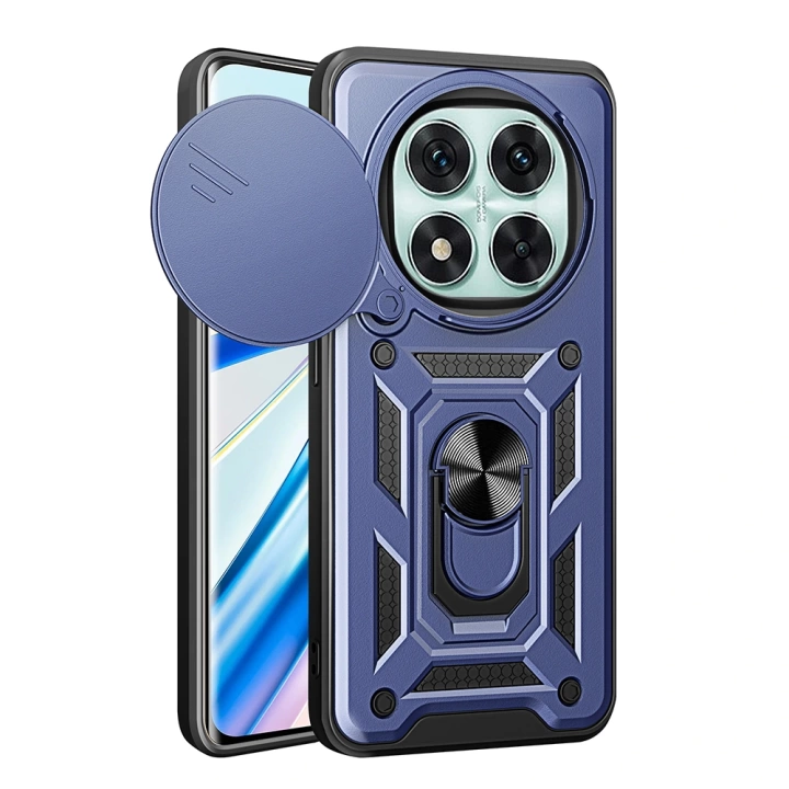 Xiaomi Redmi Note 14 Pro 5G Kılıf Magnetik Standlı Kamera Korumalı Redclick Sürgülü Vega Kapak
