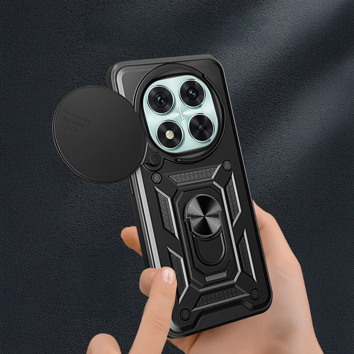 Xiaomi Redmi Note 14 Pro 5G Kılıf Magnetik Standlı Kamera Korumalı Redclick Sürgülü Vega Kapak