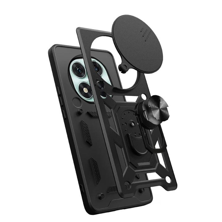 Xiaomi Redmi Note 14 Pro 5G Kılıf Magnetik Standlı Kamera Korumalı Redclick Sürgülü Vega Kapak