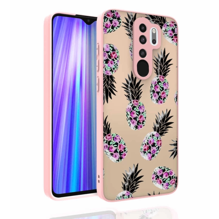 Xiaomi Redmi Note 8 Pro Kılıf Desenli Kamera Korumalı Parlak Redclick Nora Kapak