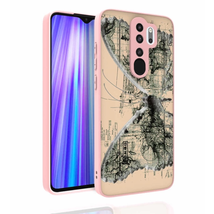 Xiaomi Redmi Note 8 Pro Kılıf Desenli Kamera Korumalı Parlak Redclick Nora Kapak