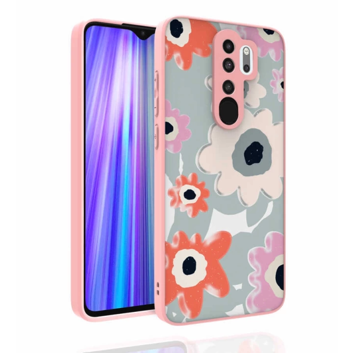 Xiaomi Redmi Note 8 Pro Kılıf Desenli Kamera Korumalı Parlak Redclick Nora Kapak