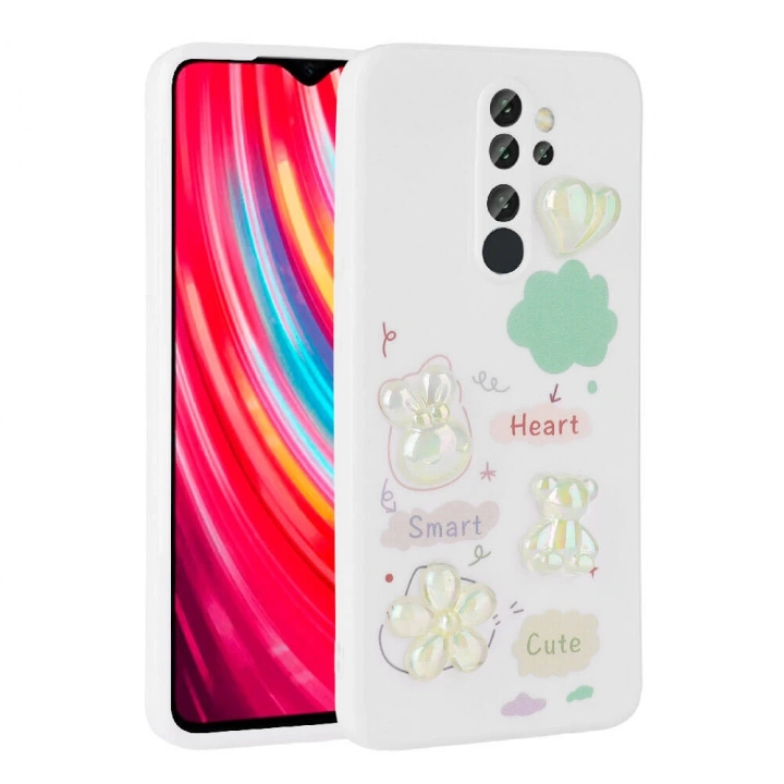 Xiaomi Redmi Note 8 Pro Kılıf Kabartma Figürlü Parlak Redclick Toys Silikon Kapak