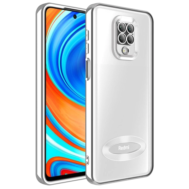 Xiaomi Redmi Note 9s Kılıf Kamera Korumalı Logo Gösteren Redclick Omega Kapak