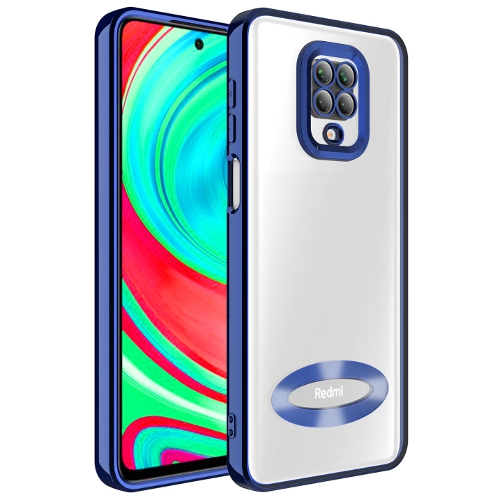 Xiaomi Redmi Note 9s Kılıf Kamera Korumalı Logo Gösteren Redclick Omega Kapak