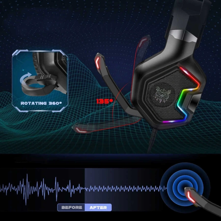 Redclick Onikuma K10 Pro Rgb Oyuncu Kulaklığı 3.5mm