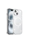 ​Apple iPhone 15 Plus Kılıf M-safe Şarj Özellikli Parlayan Simli Saydam Renkli Redclick Maris Kapak