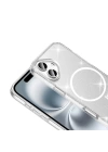 ​Apple iPhone 16 Plus Kılıf M-safe Şarj Özellikli Parlayan Simli Saydam Renkli Redclick Maris Kapak