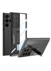 Galaxy S24 Ultra Kılıf Kamera Korumalı Şeffaf Tasarımlı Redclick Lego Standlı Kapak