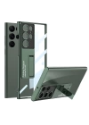 Galaxy S24 Ultra Kılıf Kamera Korumalı Şeffaf Tasarımlı Redclick Lego Standlı Kapak