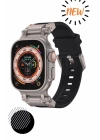 Apple Watch Ultra 49mm Redclick KRD-108 Metal Başlıklı Silikon Spor Kordon