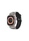 Apple Watch 7 8 9 45mm Redclick KRD-108 Metal Başlıklı Silikon Spor Kordon