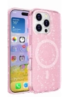 Apple iPhone 16 Pro Kılıf Magsafe Şarj Özellikli Parlayan Simli Saydam Renkli Redclick Allstar Kapak