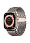 Apple Watch 10 46mm Redclick KRD-121 Metal İnce Slim Tasarım Luxury Hasır Kordon