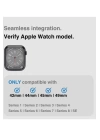 Apple Watch 10 Serisi 46mm Redclick Krd-75 Terletmez Dalgalı Tasarım Silikon Kordon
