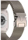 Apple Watch 6 7 8 SE 41mm Redclick KRD-121 Metal İnce Slim Tasarım Luxury Hasır Kordon