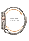Apple Watch 6 7 8 SE 41mm Redclick KRD-121 Metal İnce Slim Tasarım Luxury Hasır Kordon