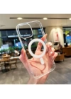 Apple İphone 14 Pro Kılıf Magsafe Şarj Özellikli Şeffaf Sert Pc Redclick Embos Kapak