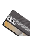 Galaxy S24 FE Kılıf M-safe Şarj Özellikli Karbon Fiber Görünümlü Redclick Gros Kapak
