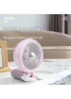 Redclick YS-2503 Katlanabilir Askılıklı Portatif Mini Vantilatör Soğutucu El Fanı