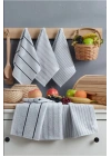 6 Parça %100 Pamuk 30 x 50 cm Mutfak Havlusu Seti Mutfak Kurulama Bezi Seti