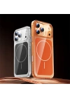 Apple iPhone 17 Pro Max Kılıf Redclick M-safe Şarj Özellikli Şeffaf Kamera Kontrol Butonlu Lugano Kapak