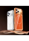 Apple iPhone 17 Pro Kılıf Redclick M-safe Şarj Özellikli Şeffaf Kamera Kontrol Butonlu Lugano Kapak