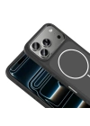 Apple iPhone 17 Pro Kılıf M-Safe Şarj Özellikli Metal Kamera Çerçeveli Redclick Sanremo Silikon Kapak
