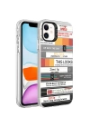 Apple iPhone 11 Kılıf Desenli Redclick Silver Sert Kapak