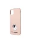 Apple iPhone 11 Kılıf Karl Lagerfeld Silikon Choupette Dizayn Kapak