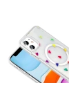 Apple iPhone 11 Kılıf M-Safe Şarj Özellikli Şeffaf Redclick Folk Sert Kapak