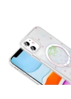 Apple iPhone 11 Kılıf M-Safe Şarj Özellikli Şeffaf Redclick Folk Sert Kapak