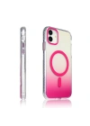 Apple iPhone 11 Kılıf M-safe Şarj Özellikli Transparan Renk Geçişli Redclick Toros Kapak