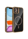 Apple iPhone 11 Kılıf Standlı ve Kamera Lens Hediyeli M-Safe Şarj Özellikli Redclick Etro Kapak
