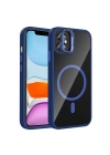 Apple iPhone 11 Kılıf Standlı ve Kamera Lens Hediyeli M-Safe Şarj Özellikli Redclick Etro Kapak