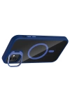 Apple iPhone 11 Kılıf Standlı ve Kamera Lens Hediyeli M-Safe Şarj Özellikli Redclick Etro Kapak