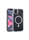 Apple iPhone 11 Kılıf Taşlı Tasarım M-safe Şarj Özellikli Redclick Koment Silikon Kapak