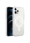 Apple iPhone 12 Pro Kılıf Redclick Magsafe Şarj Özellikli Buzlu Transparan C-Pro Sert Kapak
