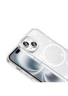 Apple iPhone 13 Kılıf M-safe Şarj Özellikli Parlayan Simli Saydam Renkli Redclick Maris Kapak