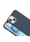 Apple iPhone 13 Kılıf Magsafe Şarj Özellikli Karbon Fiber Görünümlü Redclick Gros Kapak